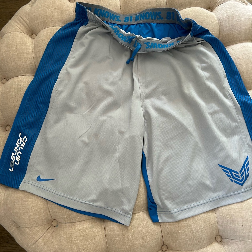 Calvin Johnson #81, Detroit Lions, Men’s Nike Dri-Fit Shorts Size 2XL